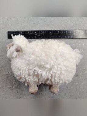 Jellycat Cream Curly Sheep Plush with Tan Accents